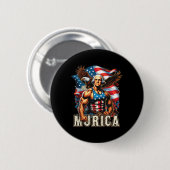 van juli patriottische grappige George Washington  Ronde Button 5,7 Cm (Voorkant /achterkant)