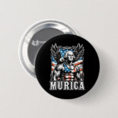 van juli patriottische grappige George Washington Ronde Button 5,7 Cm (Voorkant /achterkant)