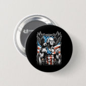 van juli patriottische grappige George Washington Ronde Button 5,7 Cm (Voorkant /achterkant)
