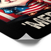 van juli patriottische hamster merica poster (Hoek)