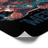 van juli patriottische Ierse setter hond Amerika Poster (Hoek)