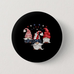 van juli patriottische kabouters grappige Schattig Ronde Button 5,7 Cm