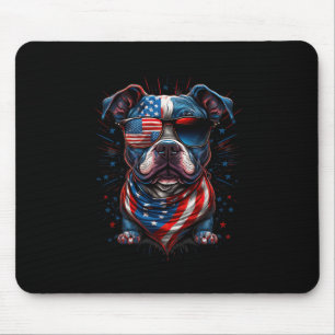 Van juli Patriottische Staffordshire Bull Terrier Muismat