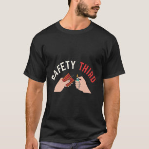 van juli patriottische vuurwerk veiligheid derde t-shirt