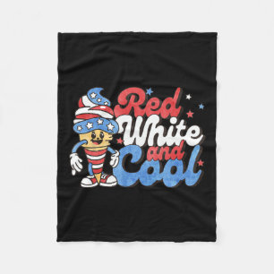 van juli rood wit en koel amerikaans ijsje Kindere Fleece Deken