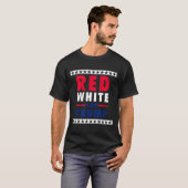 van juli rood wit en Trump T-shirt (Voorkant volledig)