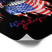 van juli S - Patriottische shirts - Amerikaanse vl Poster (Hoek)