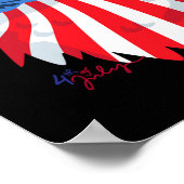 van juli S - Patriottische shirts - Amerikaanse vl Poster (Hoek)