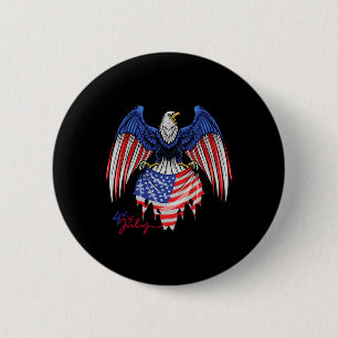 van juli S - Patriottische shirts - Amerikaanse vl Ronde Button 5,7 Cm