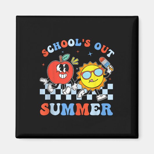 van juli school is uit voor zomer Afstuderen leraa Magneet (Voorkant)