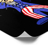 van juli Shirten voor kinderen grappig dabbing unc Poster (Hoek)