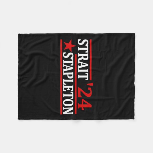 Van juli Stapleton Straat Amerikaans Patriottisch Fleece Deken (Voorkant (Horizontaal))