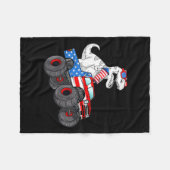 Van Juli T Rex Dino Trex Dinosaurus Monster Truck  Fleece Deken (Voorkant (Horizontaal))
