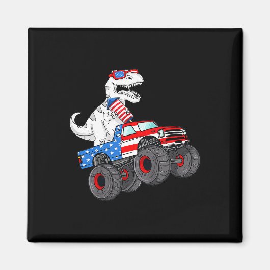Van Juli T Rex Dino Trex Dinosaurus Monster Truck  Magneet (Voorkant)