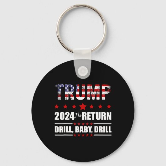 van juli Trump 2024 Boor Ba Sleutelhanger (Voorkant)