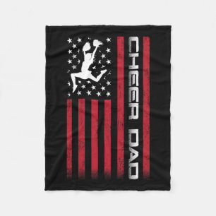 van juli US Flag Cheer Pap Shirt voor vader's Chee Fleece Deken