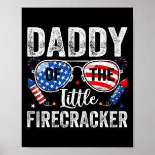 Van juli verjaardag papa van het kleine vuurvaste  poster