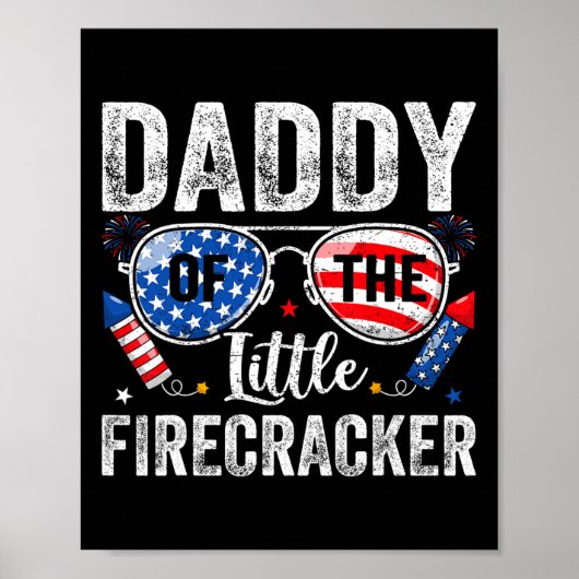 Van juli verjaardag papa van het kleine vuurvaste poster (Voorkant)