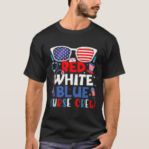 Van juli Verpleegster Crew Vuurwerk Patriottische T-shirt