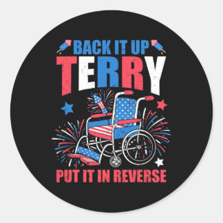 Van juli vuurwerk terug zet Terry het in Revers Ronde Sticker
