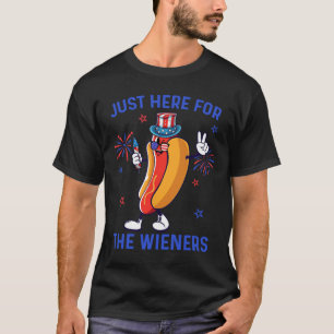 Van juli Wieners Amerikaanse vlag Patriottische Ma T-shirt