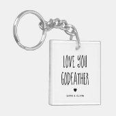 Van jullie godfather Foto Terug en Handgeschreven  Sleutelhanger (Voorkant Links)