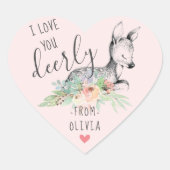 Van jullie Kinder Valentijnsdag Favor Hart Sticker (Voorkant)