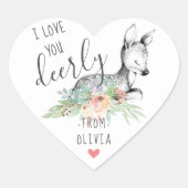 Van jullie Kinder Valentijnsdag Favor Hart Sticker (Voorkant)