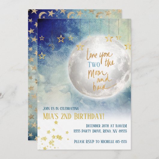 Van jullie twee de maan en terug kaart (Voorkant / Achterkant)