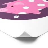 Van Kawaii een schattig roze varken Poster (Hoek)