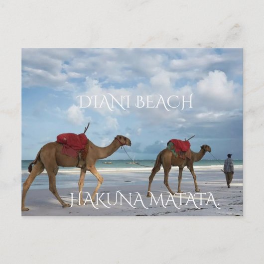 “Van Kenia's kust met liefde – Diani Beach” Briefkaart (Voorkant)