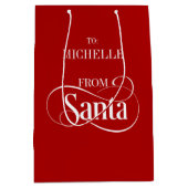 Van kerstcadeautas van kerstfeestdag in Santa Clau Medium Cadeauzakje (Voorkant)