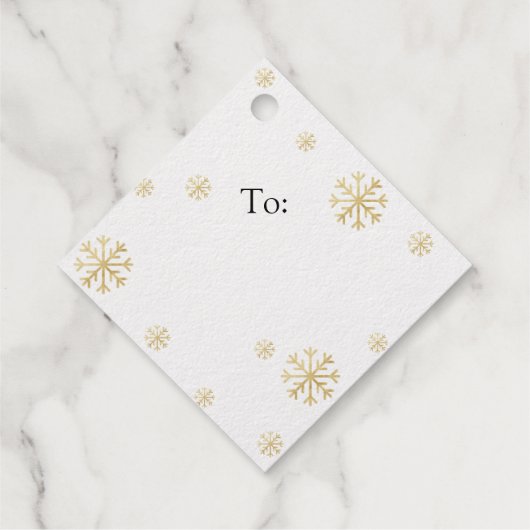 Van kerstcadeautje met kerstcadeaus Cadeau met sno Bedankjes Labels (Achterkant)