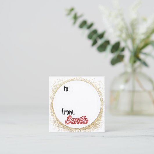 Van kerstcadeautjes Labels (Staand voorkant)