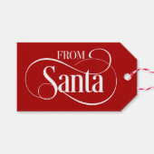 Van kerstfeestcadeauLabels uit Santa Claus Cadeaulabel (Voorkant (Horizontaal))