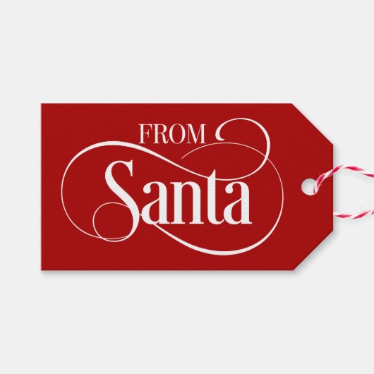 Van kerstfeestcadeauLabels uit Santa Claus Cadeaulabel (Voorkant (Horizontaal))