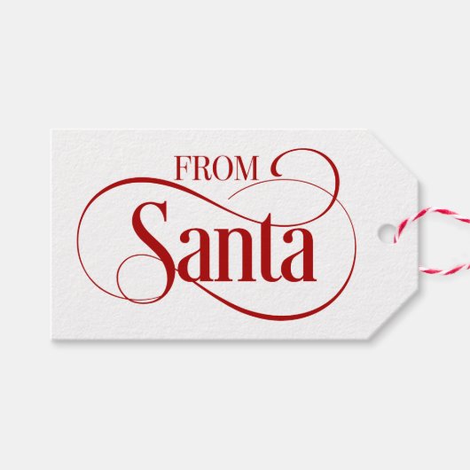 Van kerstfeestcadeauLabels uit Santa Claus Cadeaulabel (Voorkant (Horizontaal))