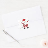 Van kerstkerst in Santa Merry Vierkante Sticker (Envelop)