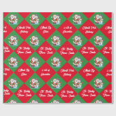 Van Kerstman Kerstman Personaliseer Naam Cadeaupapier (Vlak)