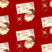 Van Kerstman Levering Voor Aangepaste Naam Kerstmi Cadeaupapier