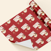 Van Kerstman Levering Voor Aangepaste Naam Kerstmi Cadeaupapier