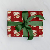 Van Kerstman Levering Voor Aangepaste Naam Kerstmi Cadeaupapier