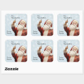 Van Kerstman tot Kindercadeau Kerstmis Vierkante Sticker (Vel)