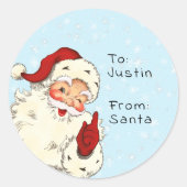 Van kerstman tot Vintage met kindercadeau Ronde Sticker (Voorkant)