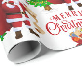 Van kerstmis met de naam Santa Child Cadeaupapier (Rol Hoek)