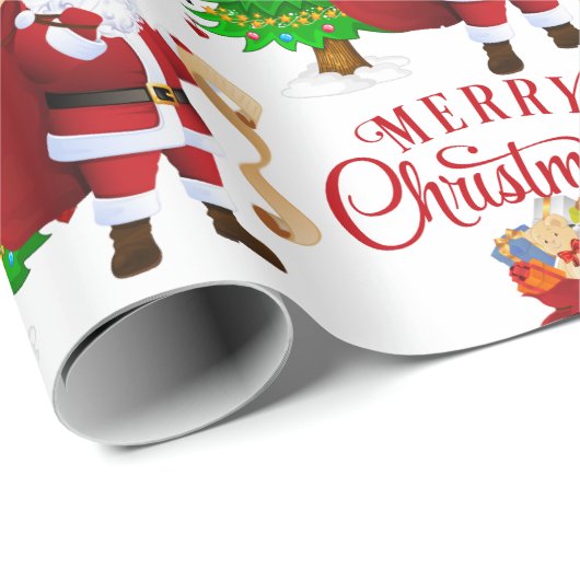 Van kerstmis met de naam Santa Child Cadeaupapier (Rol Hoek)