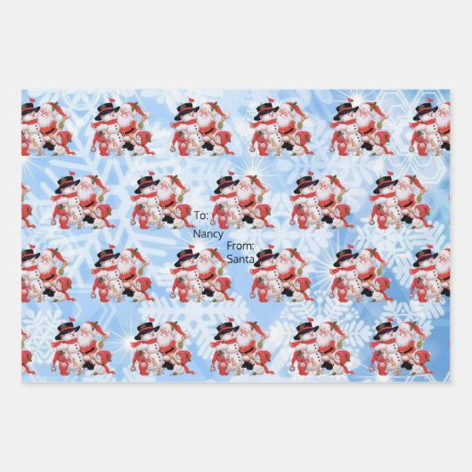 Van kerstmis van kerstmis tot meisjesnaam inpakpapier vel (Voorkant 2)