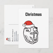 Van Kerstmis van Memes van de Sleeplijn De tekst Feestdagenkaart (Voorkant / Achterkant)