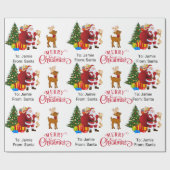 Van kerstrenrenrenrendiertje uit de naam van het k cadeaupapier (Vlak)