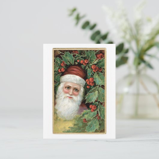 Van kerstwensen houden feestdagenkaart (Staand voorkant)